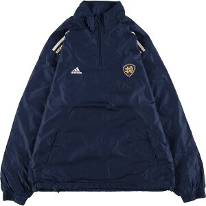 古着 アディダス adidas NOTRE DAME ノートルダム大学 カレッジ ハーフジップ ナイロンプルオーバー メンズM相当 /eaa496379 【中古】 【241014】 ss2503_30