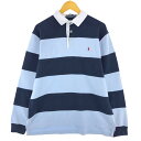 古着 ラルフローレン Ralph Lauren POLO by Ralph Lauren ボーダー柄 長袖 ラガーシャツ メンズL相当 /eaa497011 【中古】 【241015】(4)