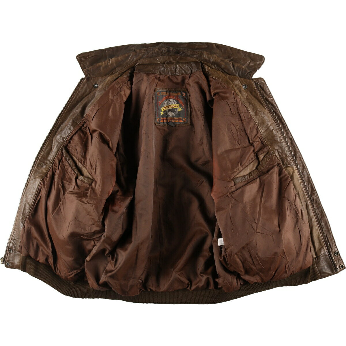 古着 ウィルソン WILSON ADVENTURE BOUND A-2タイプ レザーフライトジャケット メンズXL相当 /eaa497283 【中古】 【241025】 【K2411】 【SS2506_10】