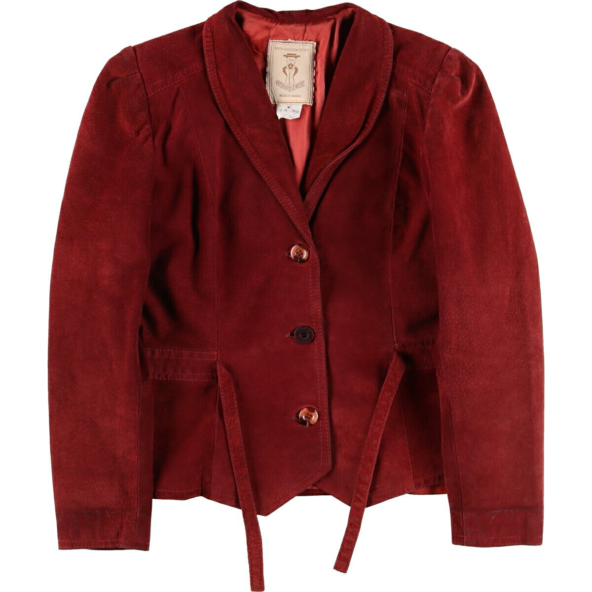 古着 GASSY JACK スエードレザージャケット カナダ製 レディースS相当 ヴィンテージ /eaa498110 【中古】 【250119】 【Elulu/エルル】 【SS2509_30】