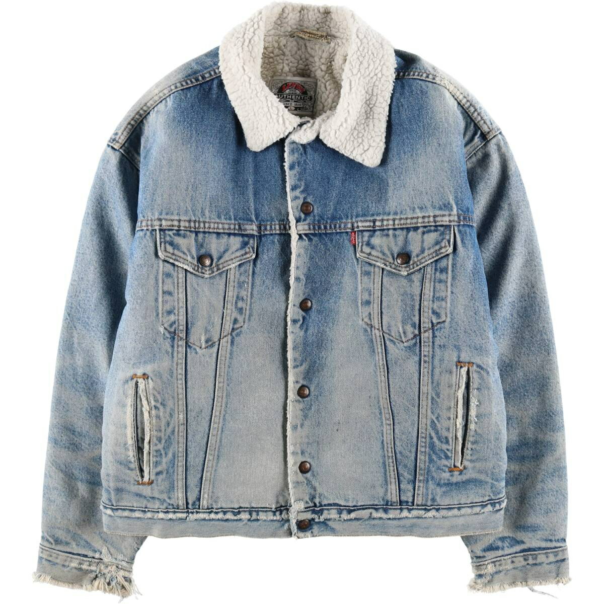 古着 90'S リーバイス Levi's AUTHENTIC デニムジャケット Gジャン USA製 メンズL相当 ヴィンテージ /eaa498342 【中古】 【250125】