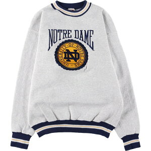 古着 80~90'S LEGENDS NOTRE DAME ノートルダム大学 カレッジスウェットシャツ トレーナー USA製 メンズM相当 ヴィンテージ /eaa498446 【中古】 【250201】