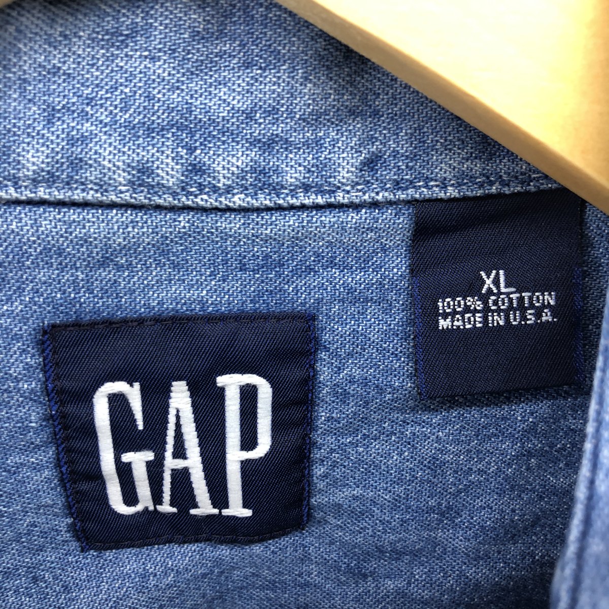 古着 90'S ギャップ GAP オールドギャップ 長袖 ボタンダウンデニムシャツ USA製 メンズXL相当 ヴィンテージ /eaa499699 【中古】 【241104】 【SS2506_30】