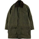 古着 80~90'S バブアー Barbour BORDER ボーダー 旧3ワラント ワックスコットン オイルドジャケット 英国製 38in メンズM相当 ヴィ...