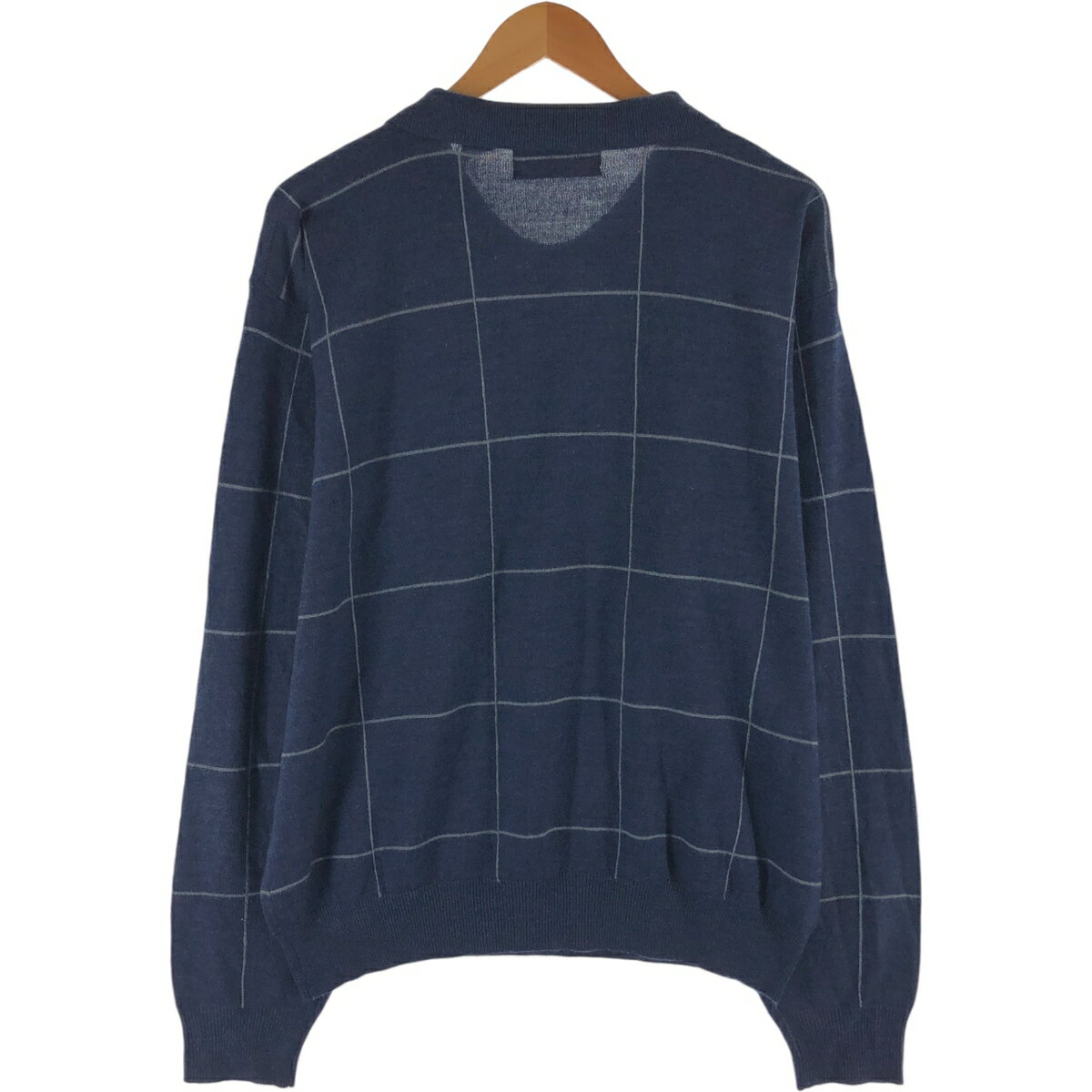 古着 RIVERTRADER チェック柄 ポロニットセーター メンズXL相当 /eaa501081 【中古】 【250303】 【SS2509_30】