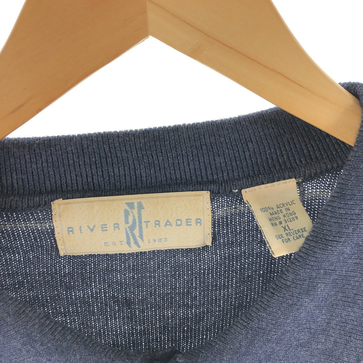 古着 RIVERTRADER チェック柄 ポロニットセーター メンズXL相当 /eaa501081 【中古】 【250303】 【SS2509_30】