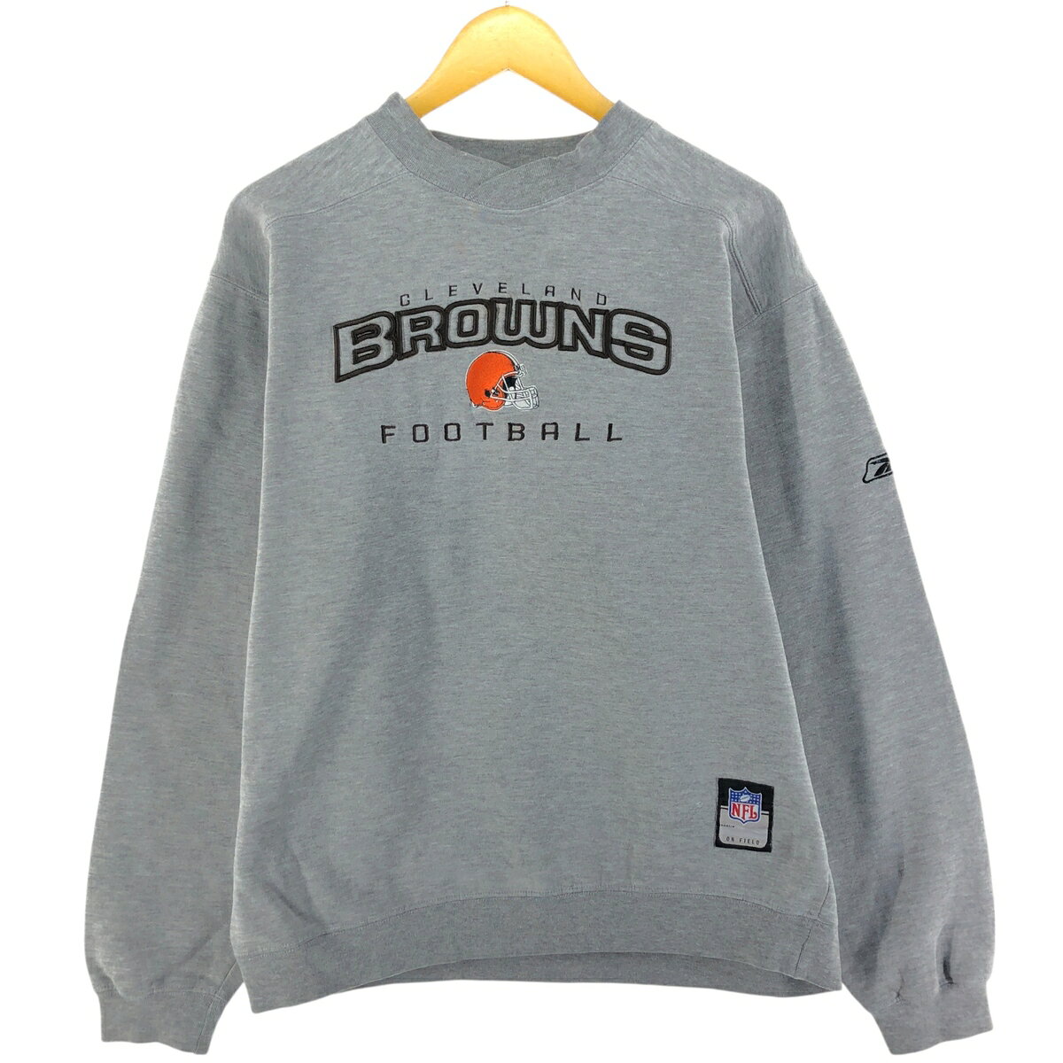 古着 リーボック Reebok NFL CLEVELAND BROWNS クリーブランドブラウンズ スウェットシャツ トレーナー メンズXL相当 /eaa501275 【中古】 【250222】 【SS2603_30】