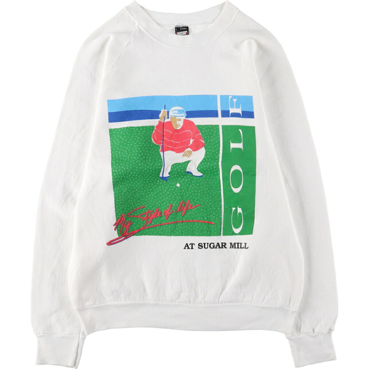 古着 90'S スクリーンスターズ SCREEN STARS プリントスウェットシャツ トレーナー USA製 メンズL相当 ..