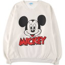 古着 80'S WALT DiSNEY World MICKEY MOUSE ミッキーマウス キャラクタースウェットシャツ トレーナー USA製 メンズL相当 ...