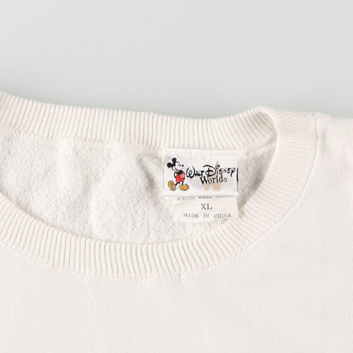 古着 90'S WALT DiSNEY World MICKEY MOUSE ミッキーマウス 星条旗柄 キャラクタースウェットシャツ トレーナー メンズXL相当 ヴィンテージ /eaa501521 【中古】 【250504】 【SS2603_30】