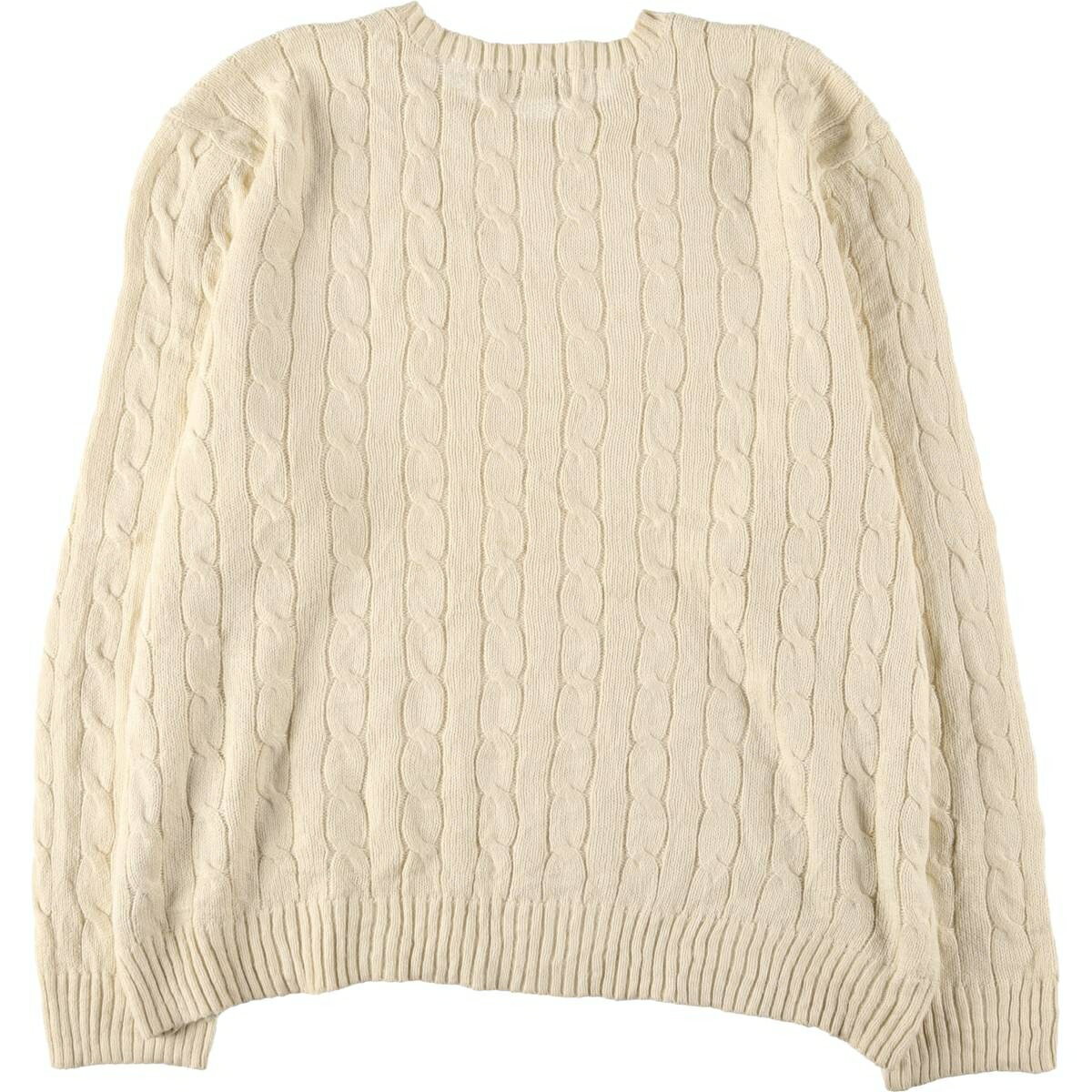 古着 ラルフローレン Ralph Lauren POLO RALPH LAUREN ケーブル編み コットンニットセーター メンズXXL相当/eaa501546 【中古】 【250309】 【SS2509_30】