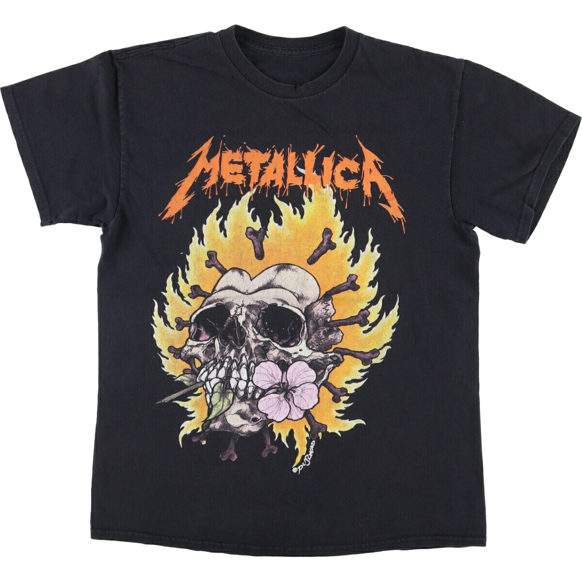 Rakuten - 古着 METALLICA メタリカ ドクロ柄 スカル柄 ファイヤーパターン バンドTシャツ バンT メンズM相当 /eaa501729 【中古】 【250522】 【SS2603_30】