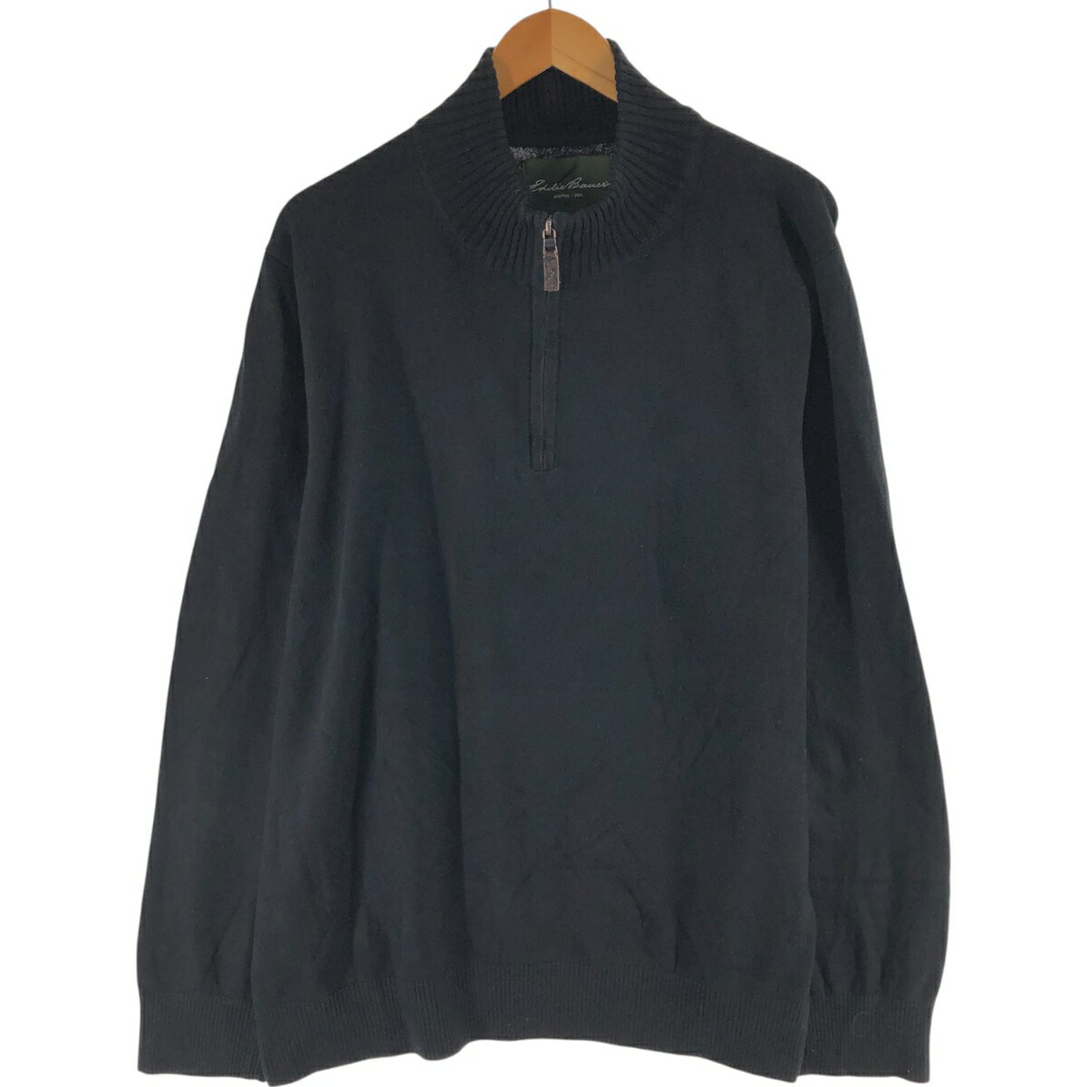 乐天商城 - 古着 エディーバウアー Eddie Bauer コットンニットハーフジップセーター メンズXXL相当 /eaa501771 【中古】 【250314】