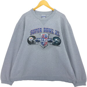 古着 00'S~ リーボック Reebok SUPER BOWL XL 第40回スーパーボウル NFL PITTSBURGH STEELERS ピッツバーグスティーラーズ NFL SEATTLE SEAHAWKS シアトルシーホークス プリントスウェットシャツ トレーナー メンズXL相当 /eaa502085 【中古】 【241118】 【SS2506_30】