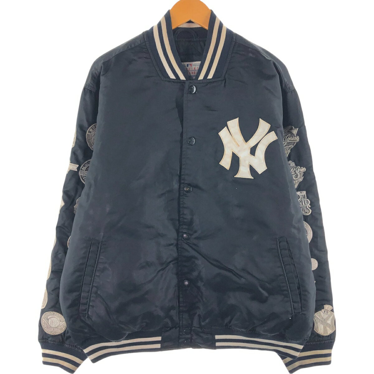 古着 ~00'S GENUIKE MERCHANDISE MLB ワールドシリーズ バックロゴ ナイロンスタジャン アワードジャケット バーシティジャケット メンズL相当 /eaa502673 【中古】 【241118】 【SS2506_10】