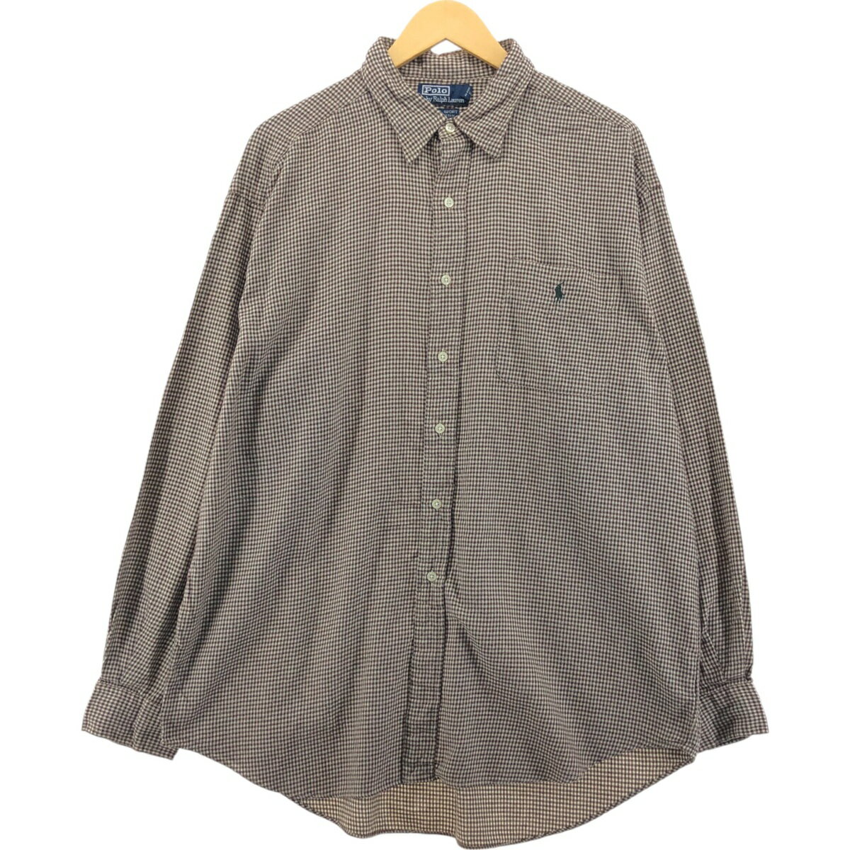 古着 ラルフローレン Ralph Lauren POLO by Ralph Lauren LOWELL SPORT 長袖 ライトネルチェックシャツ メンズXL相当 /eaa504752 【中古】 【241125】 【SS2506_30】