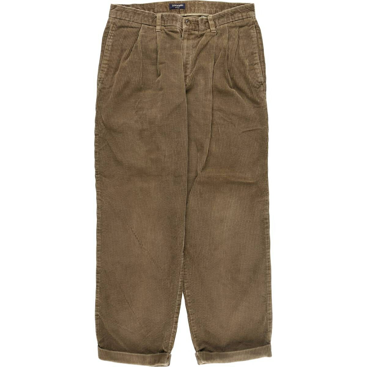 古着 90'S ドッカーズ DOCKERS khakis Relaxed Fit 太畝 ツータック コーデュロイパンツ メンズw33相当 ヴィンテージ /eaa506099 【中古】 【241201】 【SS2506_30】