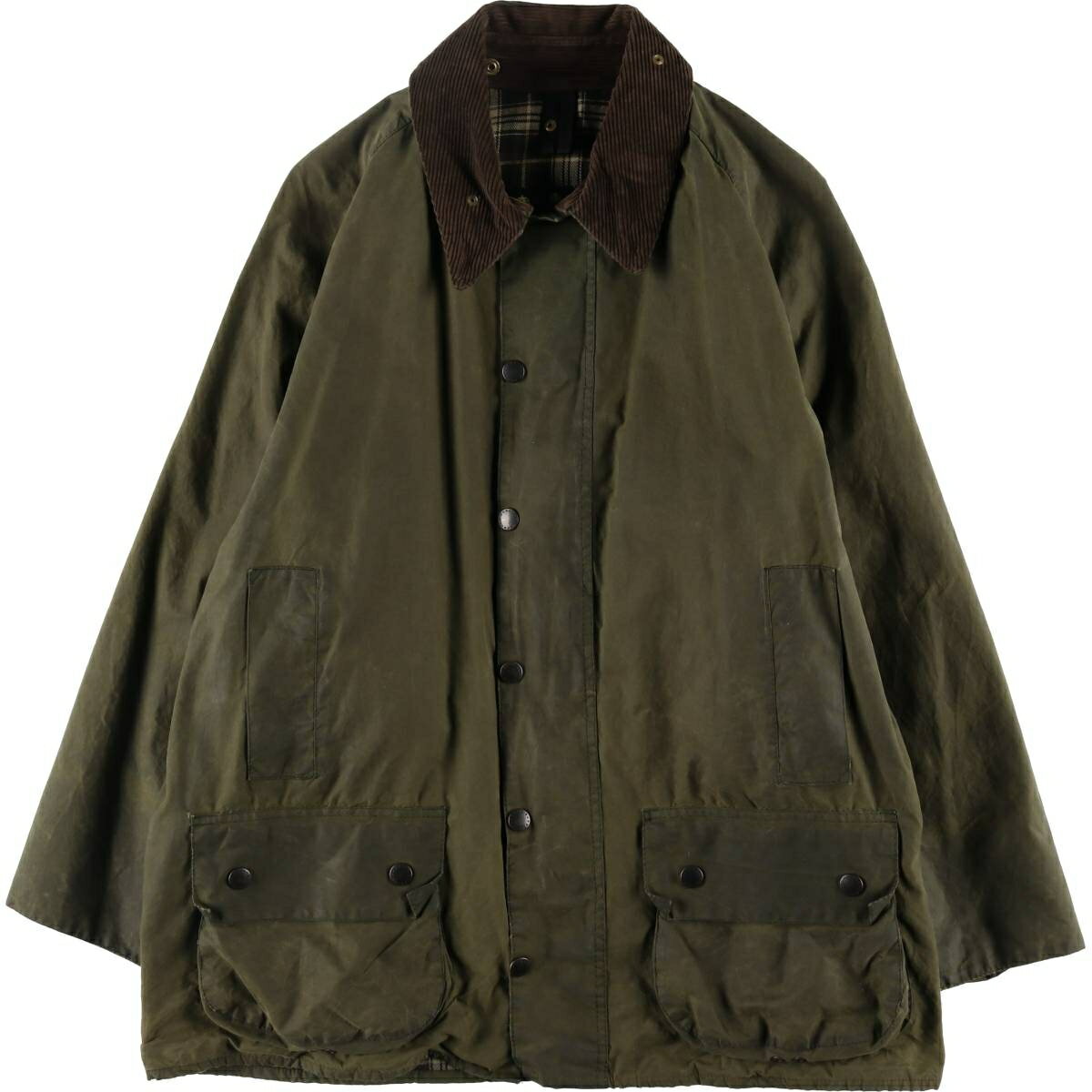 古着 80~90'S バブアー Barbour BEAUFORT ビューフォート 旧3ワラント オイルド ハンティングジャケット 英国製 メンズL相当 ヴィンテージ /eaa506201 【中古】 【241202】
