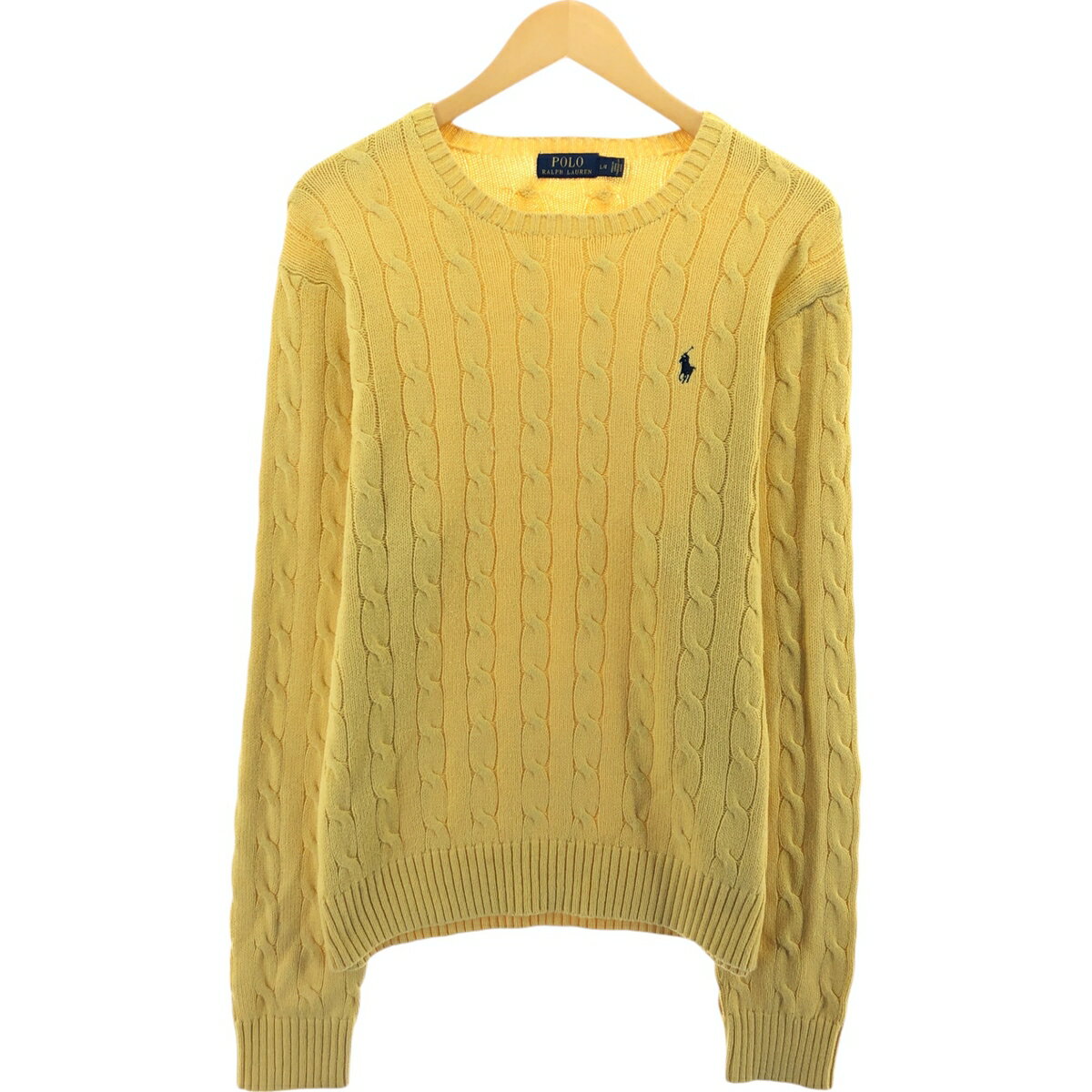 古着 ラルフローレン Ralph Lauren POLO RALPH LAUREN ケーブル編み コットンニットセーター メンズL相当 /eaa506282 【中古】 【241220】 【SS2509_30】