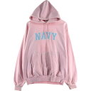 古着 チャンピオン Champion AUTHENTIC ATHLETIC APPAREL U.S.NAVY スウェットプルオーバーパーカー メンズL相当 /e...