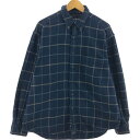 古着 エディーバウアー Eddie Bauer 長袖 ヘビーネルシャツ メンズL相当 ボタンダウン /eaa506724 【中古】 【241201】