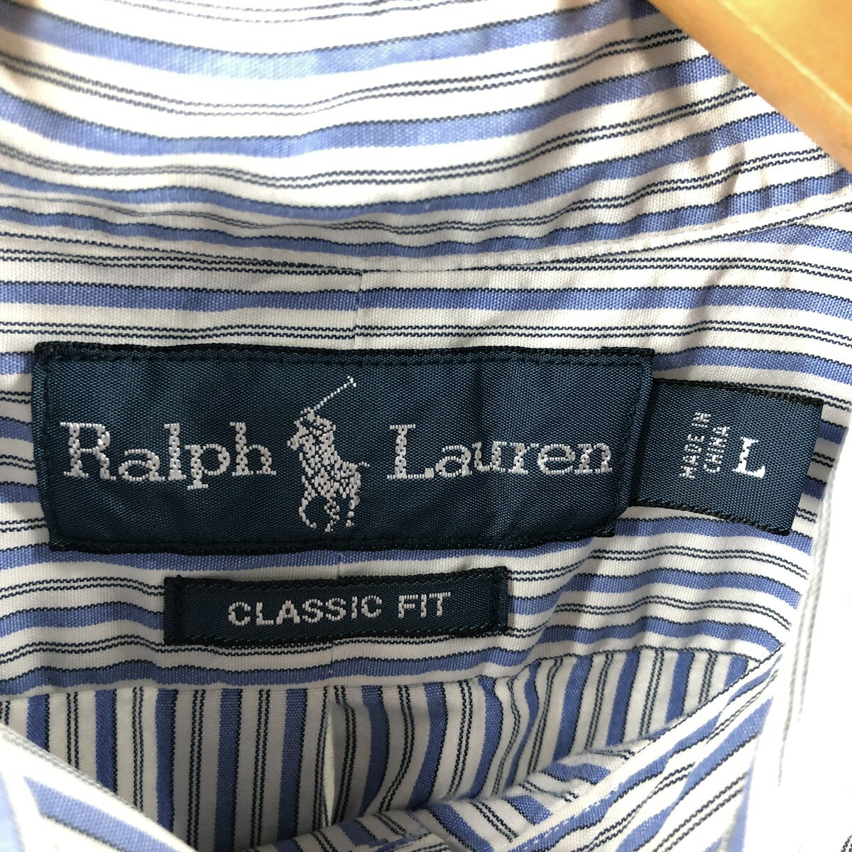 古着 ラルフローレン Ralph Lauren CLASSIC FIT 長袖 ボタンダウンストライプシャツ メンズL相当 /eaa507081 【中古】 【241213】 【SS2509_10】