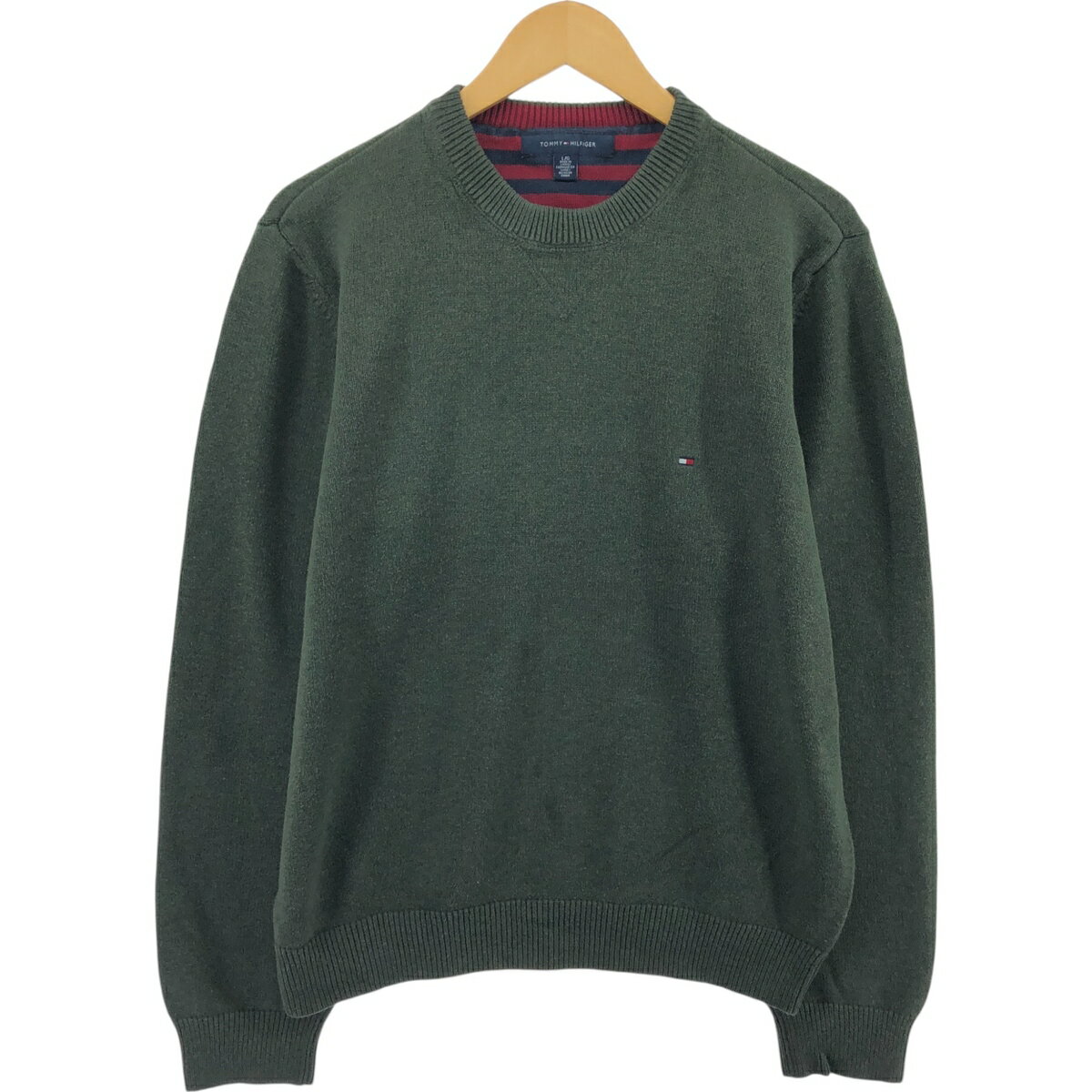 古着 トミーヒルフィガー TOMMY HILFIGER コットンニットセーター メンズL相当 /eaa507589 【中古】 【241209】