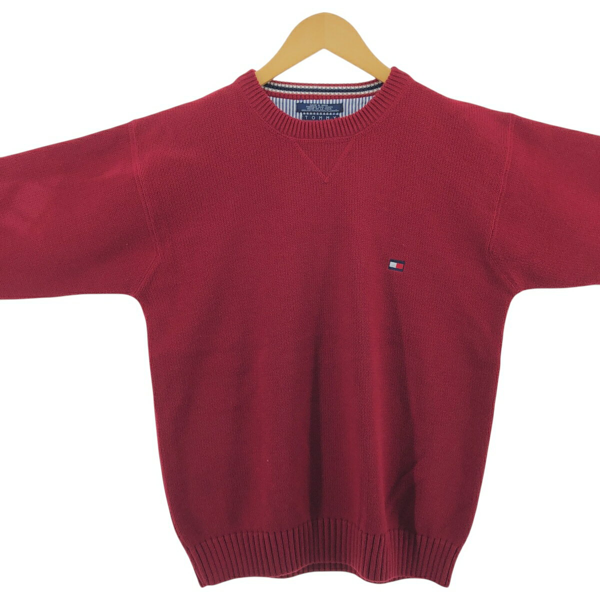 古着 90'S~ トミーヒルフィガー TOMMY HILFIGER コットンニットセーター メンズM相当 ヴィンテージ /eaa507594 【中古】 【241209】
