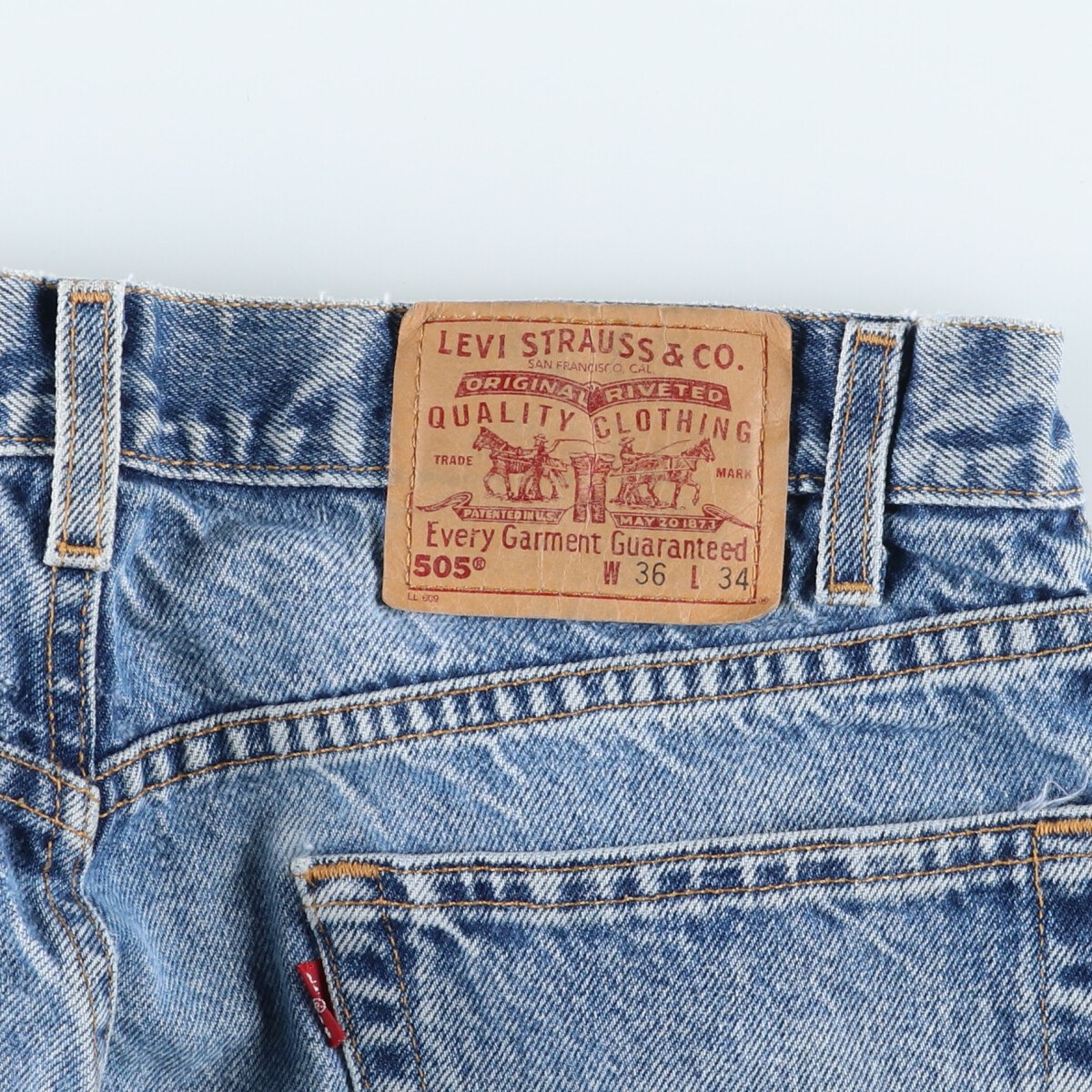 古着 00'S リーバイス Levi's 505 REGULAR FIT STRAIGHT LEG テーパードデニムパンツ メンズw34相当 /eaa507645 【中古】 【241213】