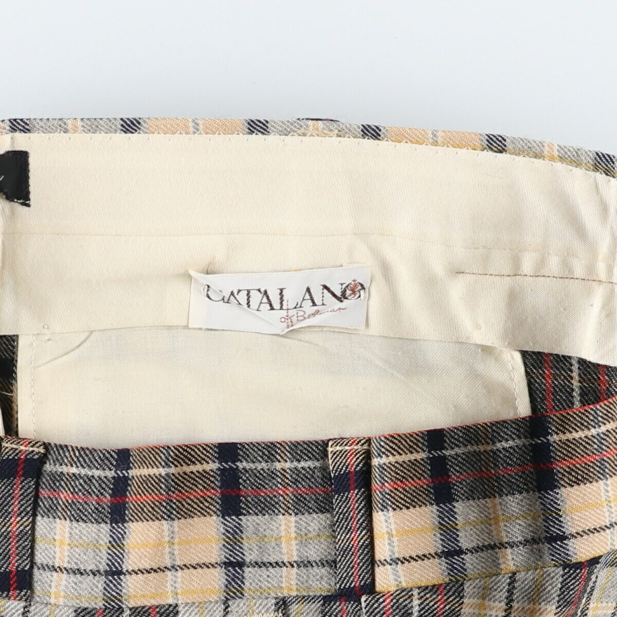 古着 ~90'S CATALANO チェック柄 スラックスパンツ メンズw34相当 ヴィンテージ /eaa507813 【中古】 【241207】