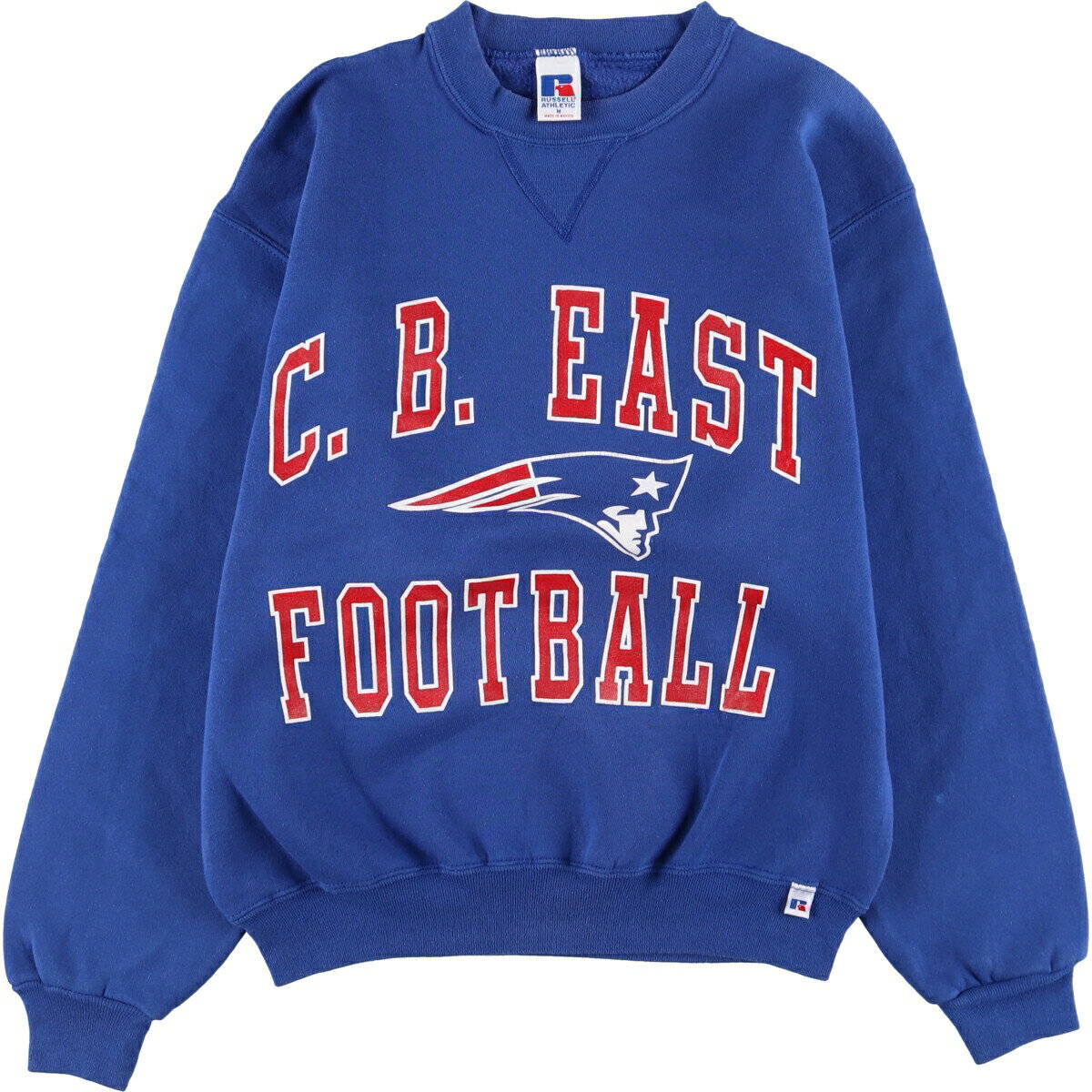 古着 ラッセル Russell NFL NEW ENGLAND PATRIOTS ニューイングランドペイトリオッツ ロゴスウェットシャツ トレーナー メンズM相当 /eaa507960 【中古】 【241206】