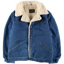 古着 80'S ラングラー Wrangler WRANGE COAT ランチコート デニムボアランチコート USA製 メンズXL相当 ヴィンテージ /eaa50...