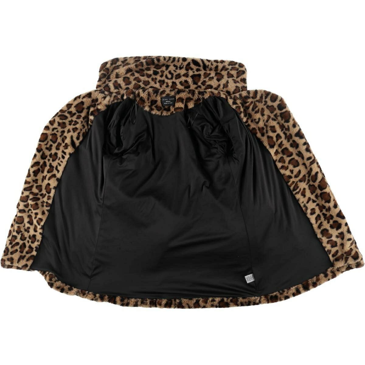古着 LOVE TREE レオパード柄 ヒョウ柄 フェイクファージャケット レディースM相当 /eaa508477 【中古】 【250112】 【Elulu/エルル】