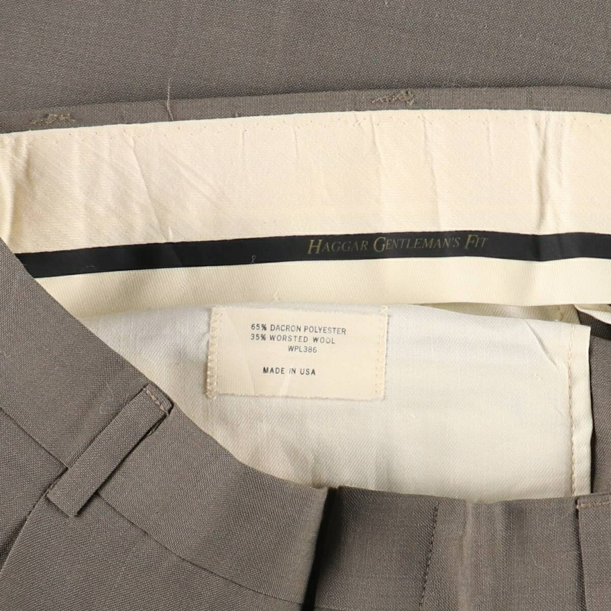 古着 ハガー HAGGAR GENTLEMAN'S FIT ツータック ウールパンツ スラックス USA製 メンズw32相当 /eaa509292 【中古】 【241221】