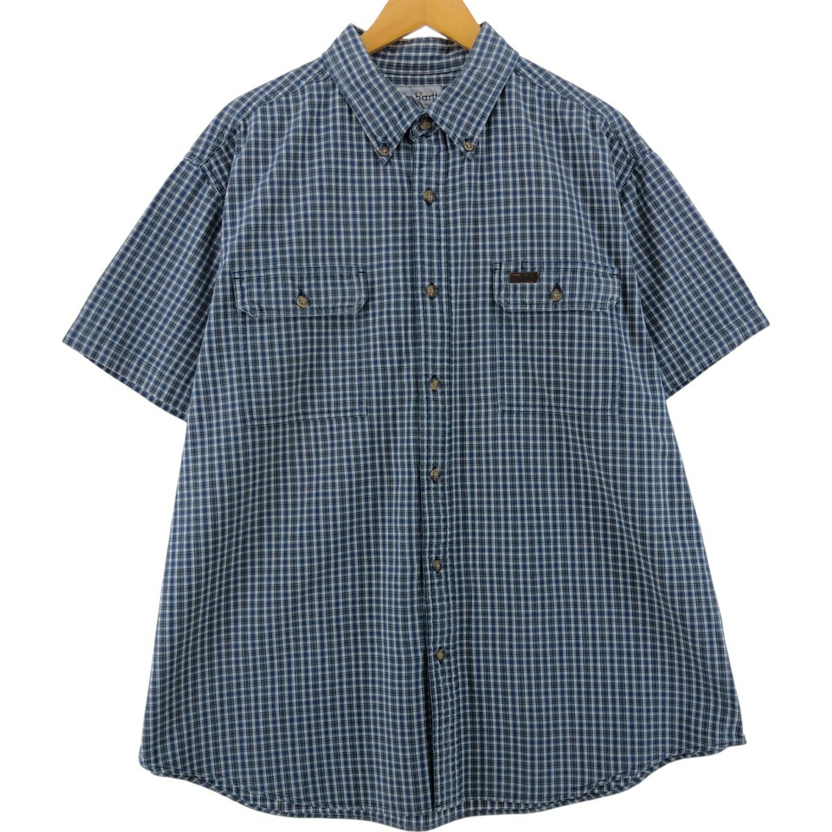 古着 カーハート Carhartt チェック柄 ボタンダウン 半袖 ワークシャツ メンズXL相当/eaa509325 【中古】 【250414】 【SS2603_10】