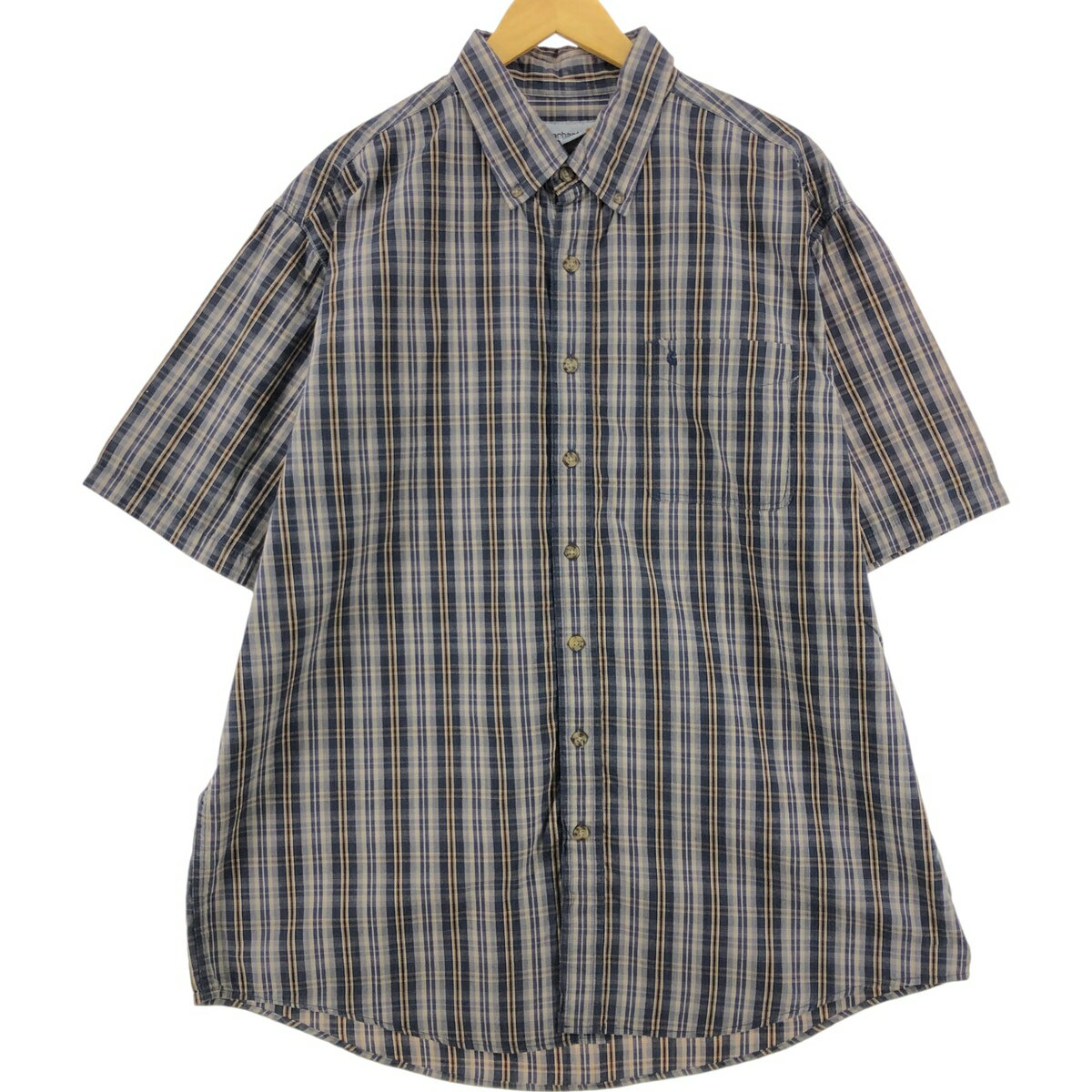 古着 カーハート Carhartt RELAXED FIT チェック柄 ボタンダウン 半袖 ワークシャツ メンズXXL相当/eaa509331 【中古】 【250414】 【SS2603_10】