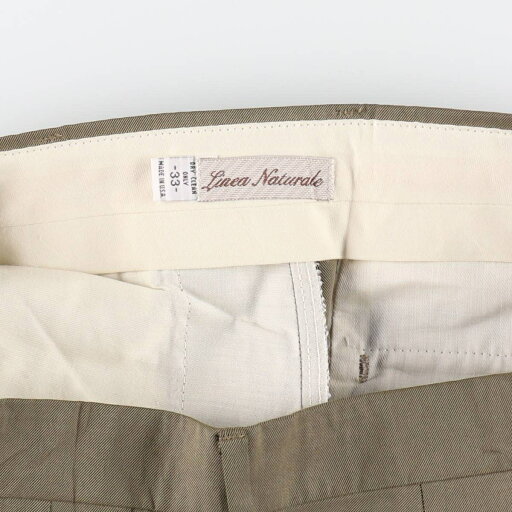 古着 Linea Naturale ツータック スラックスパンツ USA製 メンズw34相当 ヴィンテージ /eaa509505 【中古】 【241221】