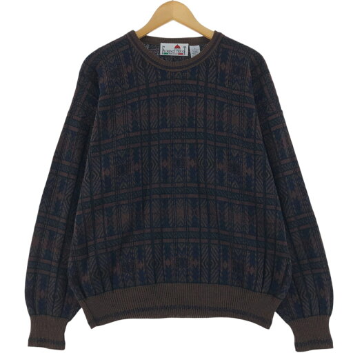 古着 90'S FLORENCE TRICOT 総柄 アクリルニットセーター イタリア製 メンズL相当 長袖 ヴィンテージ /eaa510671 【中古】 【250331】 古着 90'S FLORENCE TRICOT 総柄 アクリルニットセーター イタリア製 メンズL相当 長袖 ヴィンテージ /eaa510671 【中古】 【250331】