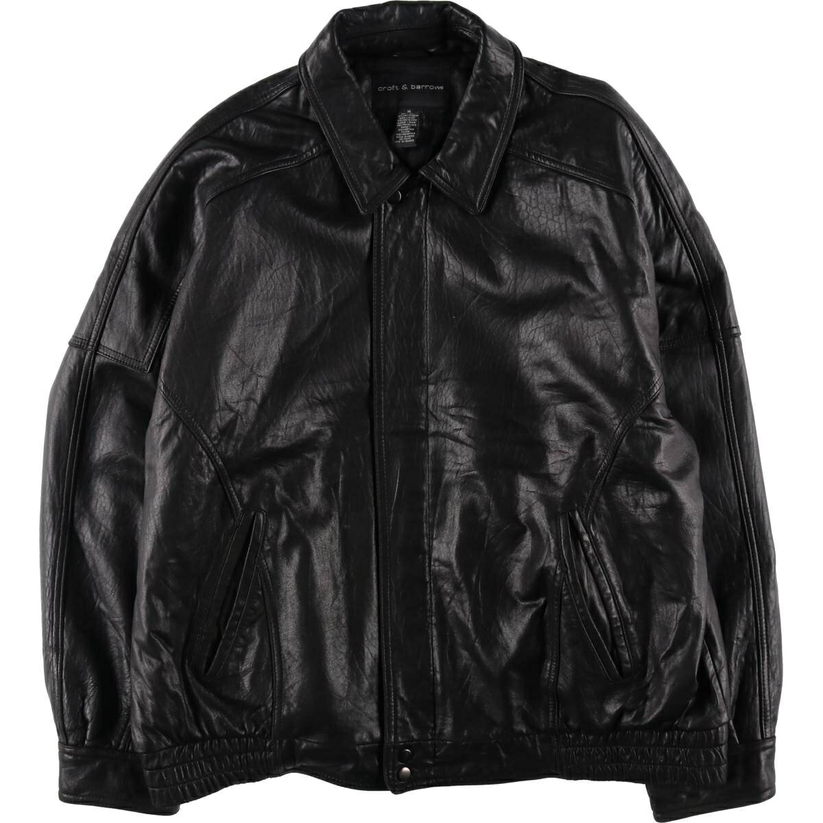 古着 THE HUDSON LEATHER レザーブルゾンタイプ メンズL相当  