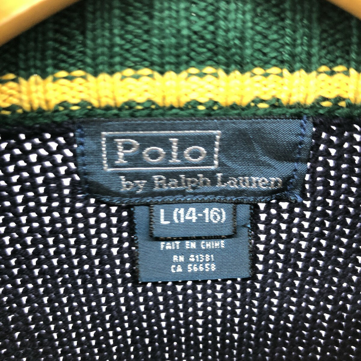 古着屋JAMの古着 ラルフローレン Ralph Lauren POLO by Ralph Lauren ビッグポニー コットンニットフルジップセーター レディースL相当 /eaa511384 【中古】 【250111】 【Elulu/エルル】 【SS2603_10】｜アングル3