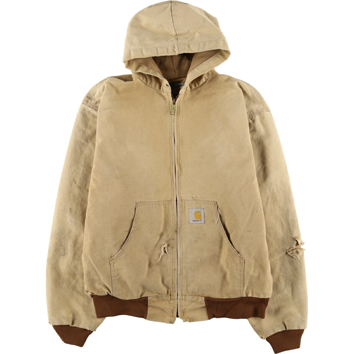 古着 カーハート Carhartt アクティブジャケット ダックフルジップパーカー USA製 メンズXL相当 ヴィンテージ /eaa512017 【中古】 【250213】