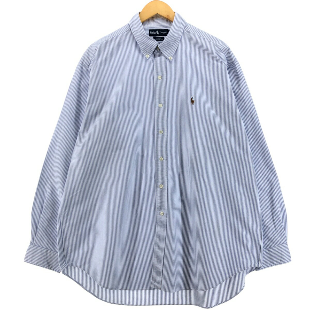 Rakuten - 古着 ラルフローレン Ralph Lauren BLAKE 長袖 ボタンダウンストライプシャツ メンズXL相当 /eaa512393 【中古】 【250217】 【SS2603_10】