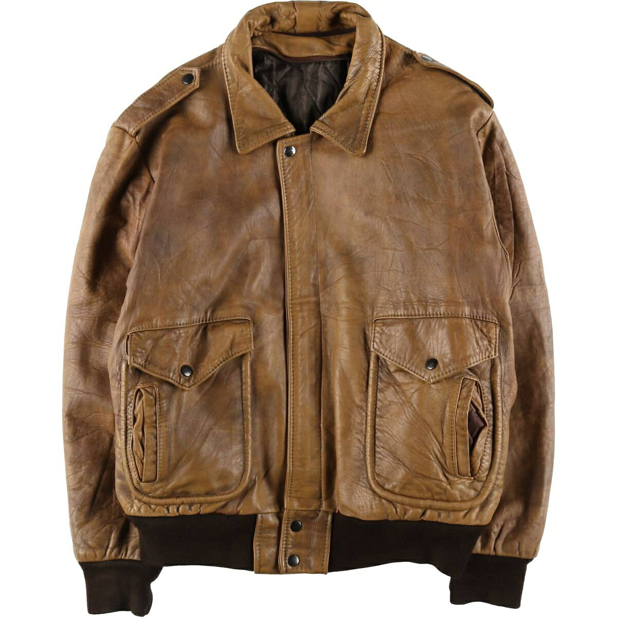 フランス製 70年代 CUIRS VANIFOSSE A-2 レザー フライトジャケット XL 