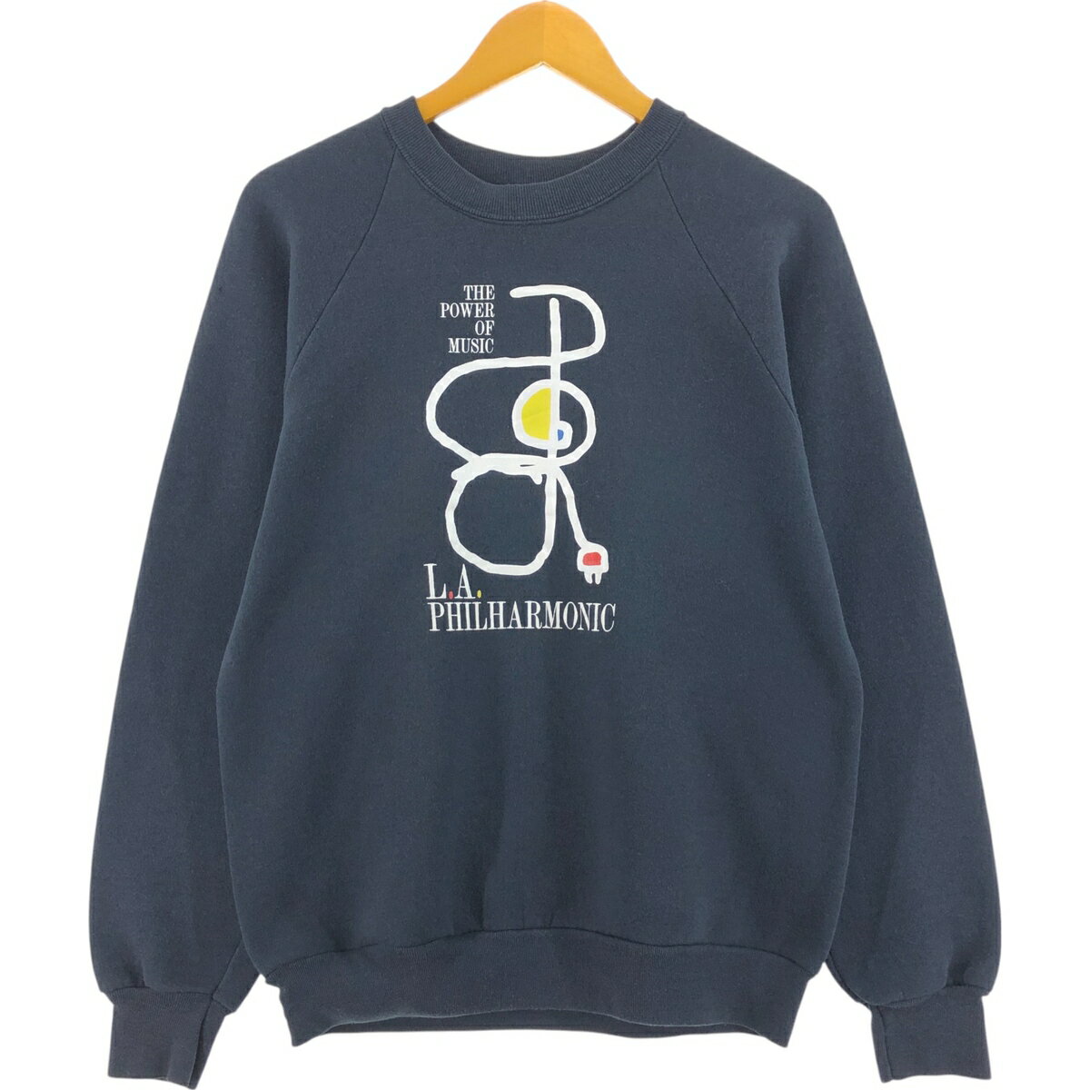 古着 80~90'S フルーツオブザルーム FRUIT OF THE LOOM プリントスウェットシャツ トレーナー USA製 メンズL相当 ヴィンテージ /eaa512..