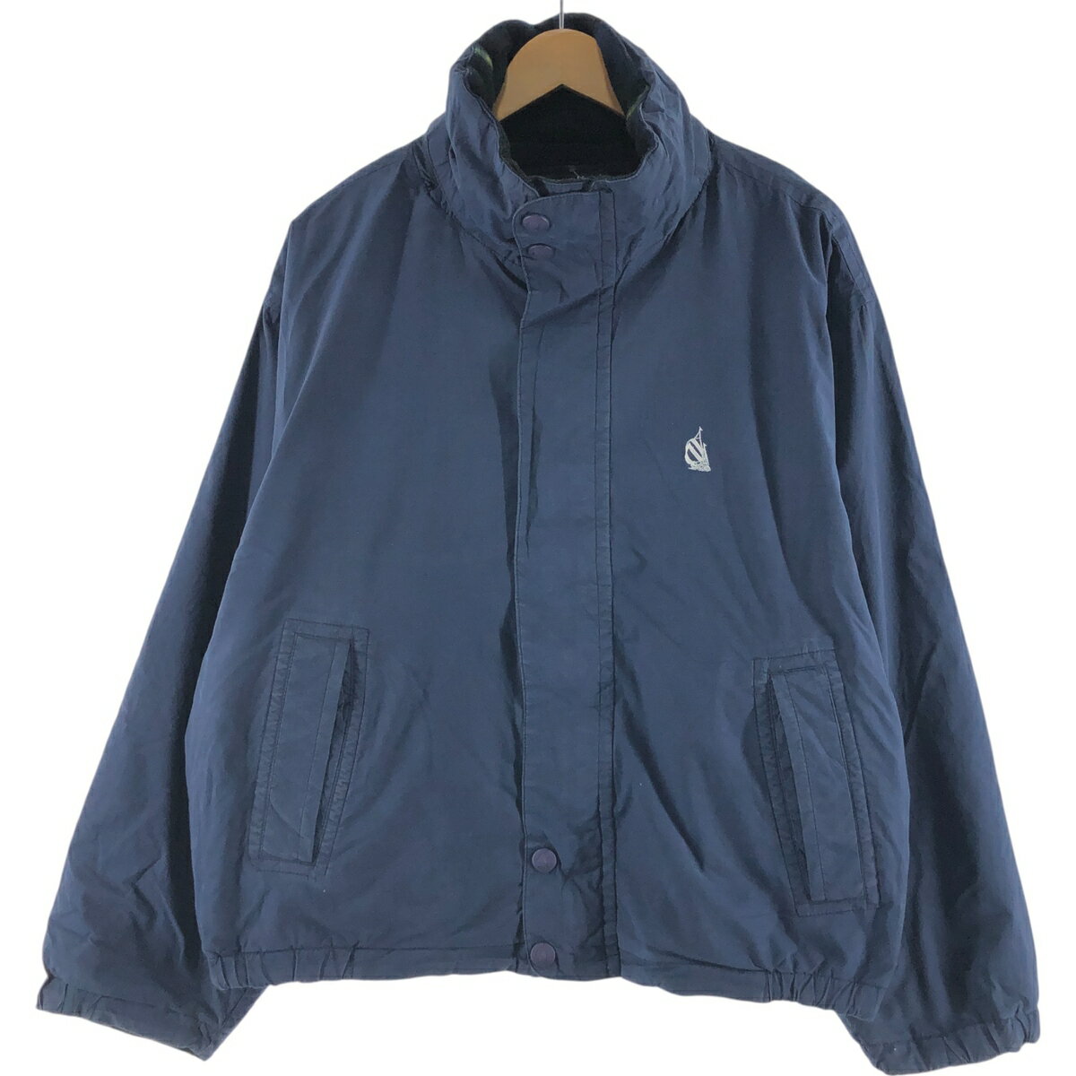 古着 90'S ノーティカ NAUTICA チェック柄 リバーシブル ナイロンジャケット メンズL相当 ヴィンテージ /eaa513754 【中古】 【250201】