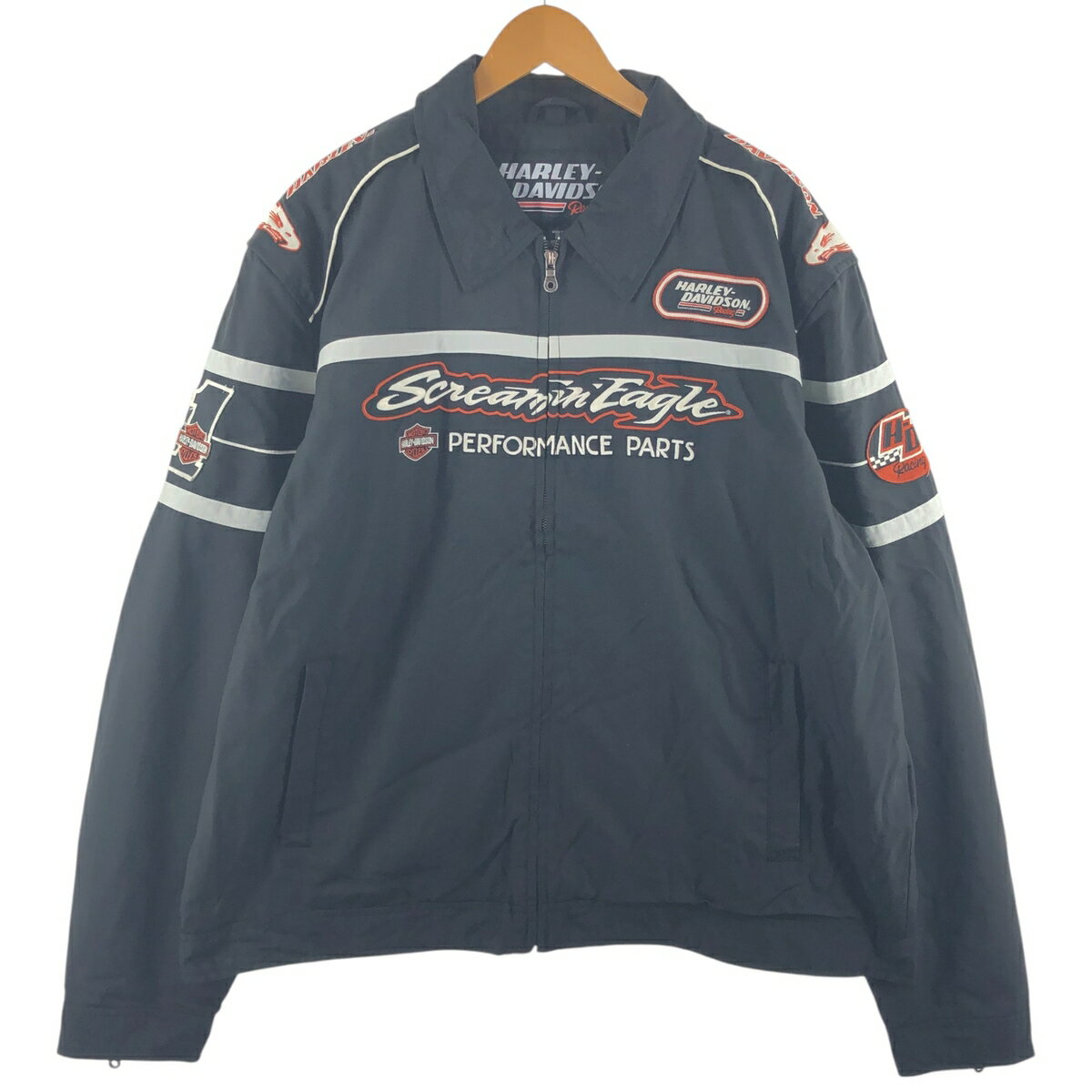 古着 ハーレーダビッドソン Harley-Davidson 鷲柄 イーグル柄 レーシングジャケット メンズXXL相当 /eaa514060 【中古】 【250210】 【SS2512_10】