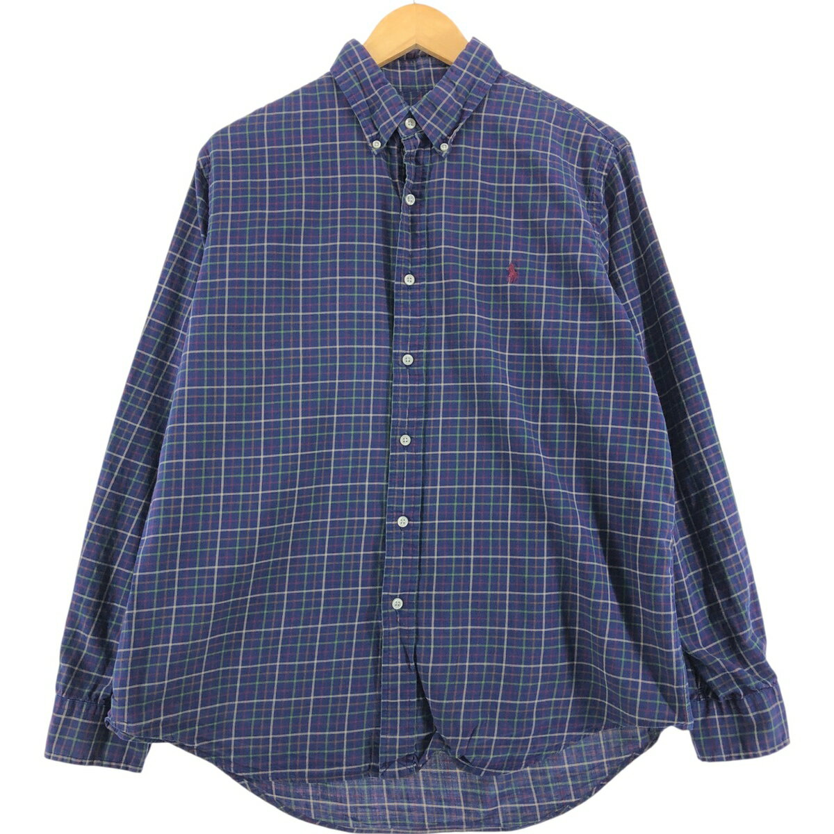 古着 ラルフローレン Ralph Lauren 長袖 ボタンダウンチェックシャツ メンズL相当 /eaa514324 【中古】 【250208】 【ss2601_10】