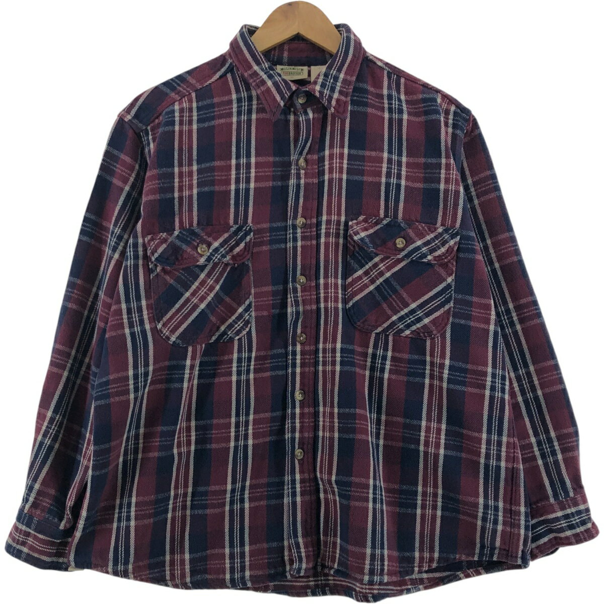 古着 90'S ファイブブラザー Five Brother 長袖 フランネルチェックシャツ メンズXL相当 ヴィンテージ /eaa514763 【中古】 【250209】