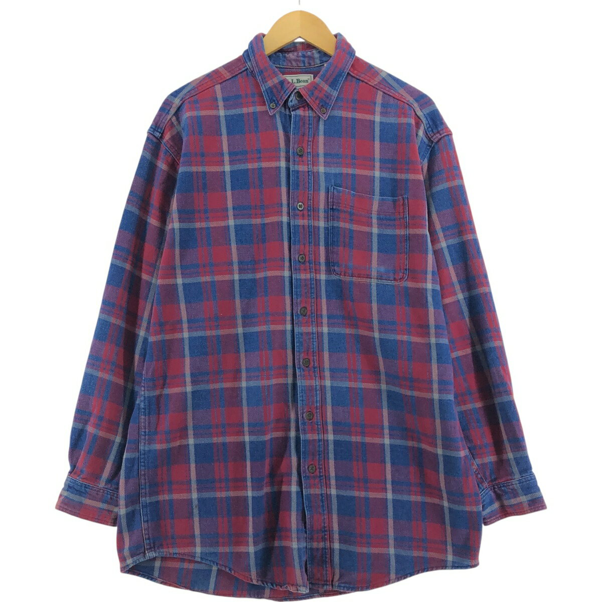 樂天商城 - 古着 エルエルビーン L.L.Bean 長袖 ボタンダウン フランネルチェックシャツ メンズL相当 /eaa515047 【中古】 【250209】 【SS2603_50】