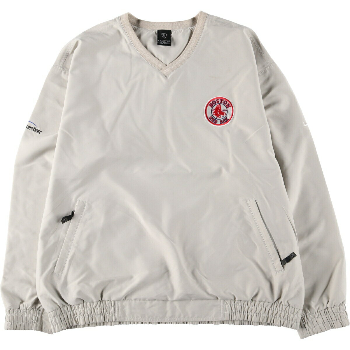 古着 00'S ナイキ NIKE GOLF ゴルフ MLB BOSTON RED SOX ボストンレッドソックス Vネック ウォームアッププルオーバー メンズXL相当 /eaa515813 【中古】 【250210】